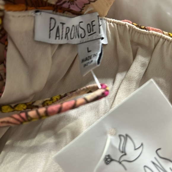 NWT Patrons of Peace Colorful Floral Crop Top - Size Large NWT - Picture 5 of 6